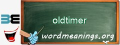 WordMeaning blackboard for oldtimer